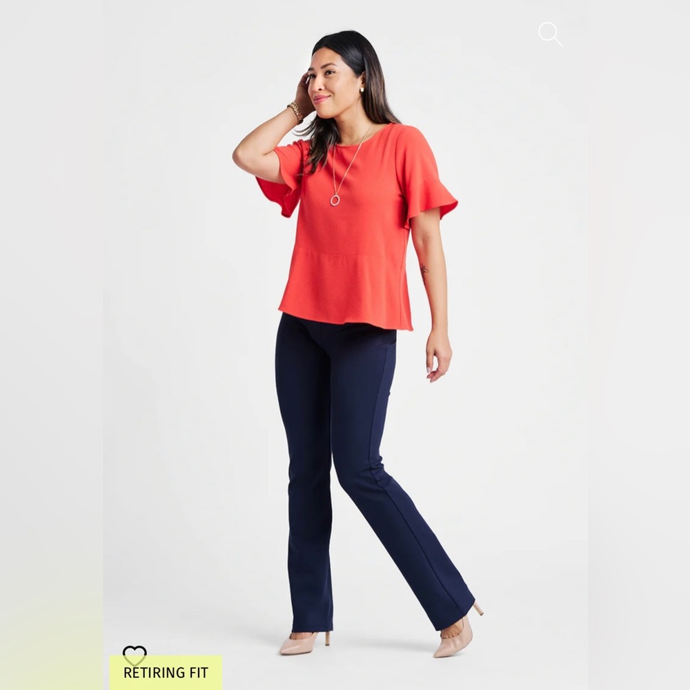 Betabrand Straight Leg Classic Dress Pants